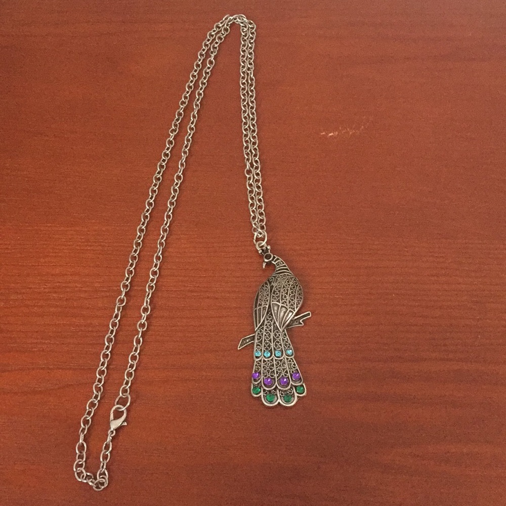 Peacock necklace